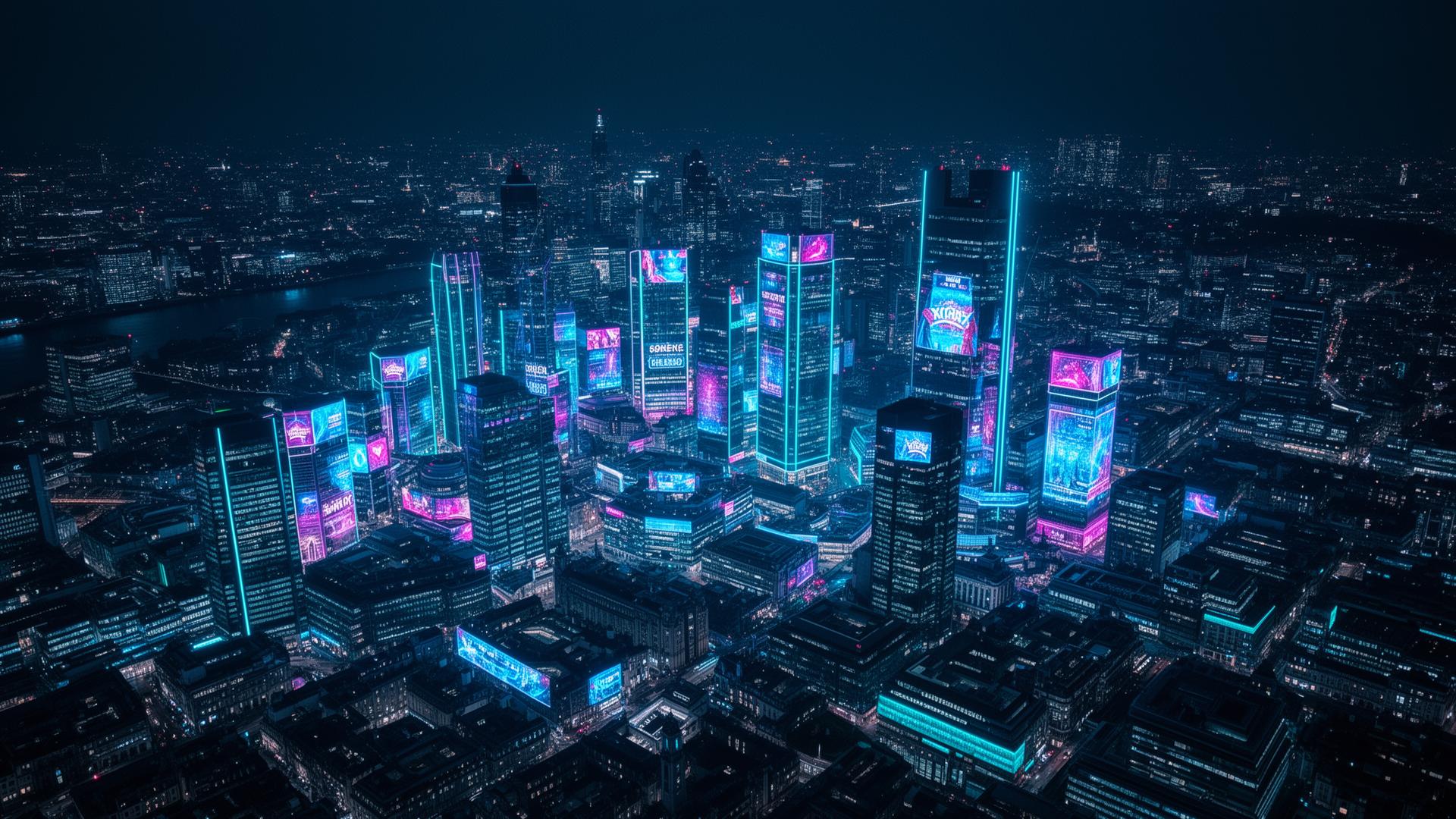 Digital signage cityscape